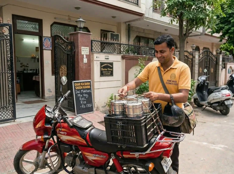 Bike Man Ghar Ka Bana Shudhkhana Tiffin Service Best tiffin service in rohini sector 3